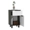 Tuhome Kaia Z Nightstand, One Drawer, One Cabinet, Four Legs, Superior Top, Smokey Oak/White CIB7915 - alternate 8